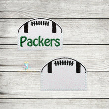 Load image into Gallery viewer, Half Football Feltie Digital Embroidery Design File