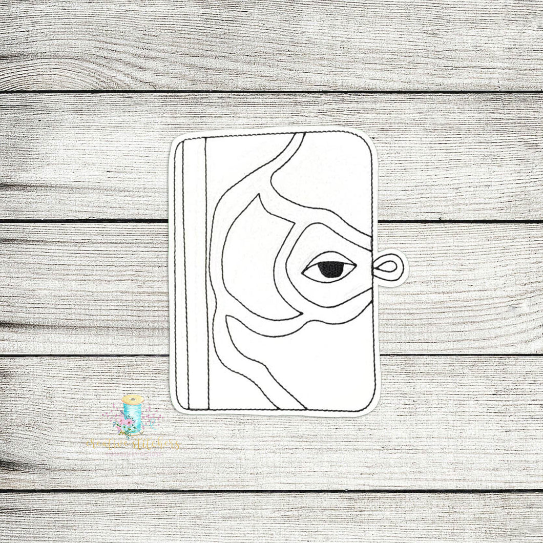 Eye Book Coloring Doll Digital Embroidery Design File