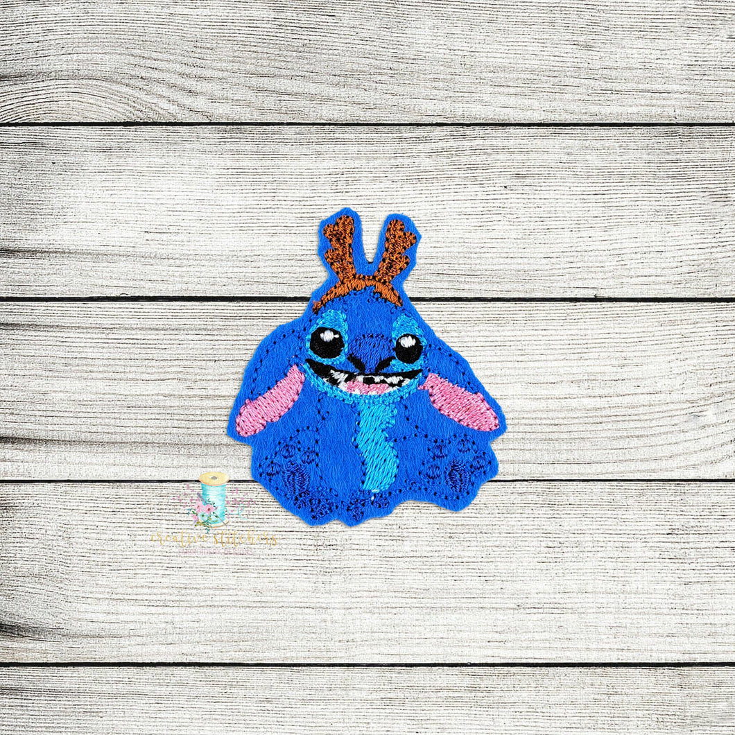 Alien Reindeer Feltie Digital Embroidery Design File