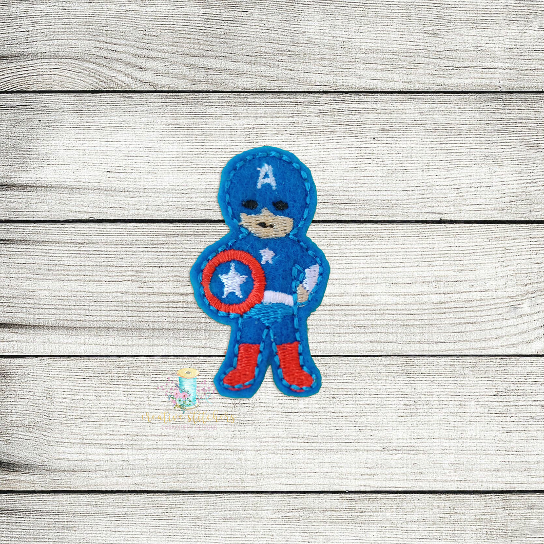 Captain Hero Feltie Digital Embroidery Design File