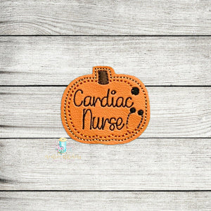 Cardiac Nurse Pumpkin Stethoscope Feltie Digital Embroidery Design File