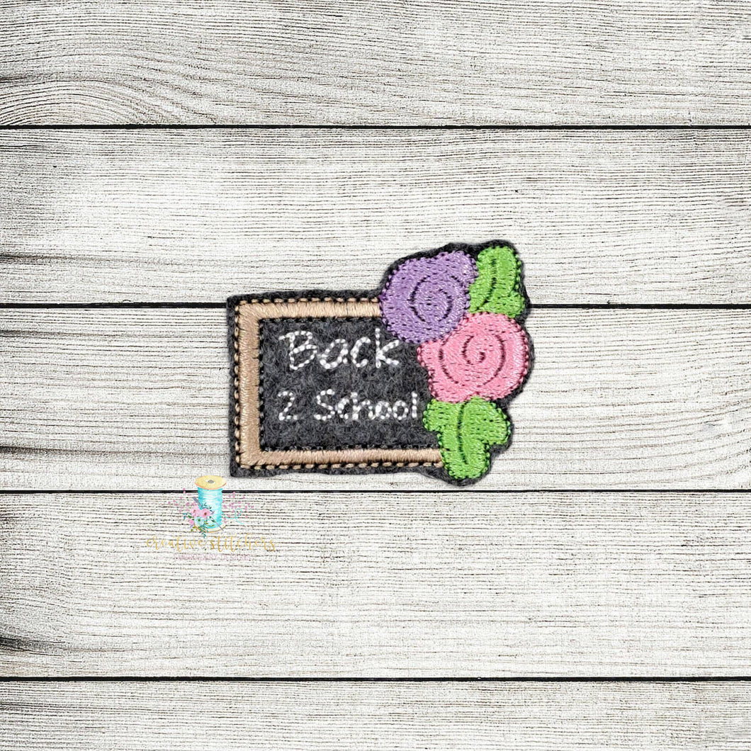 Chalk Board Feltie Digital Embroidery Design File