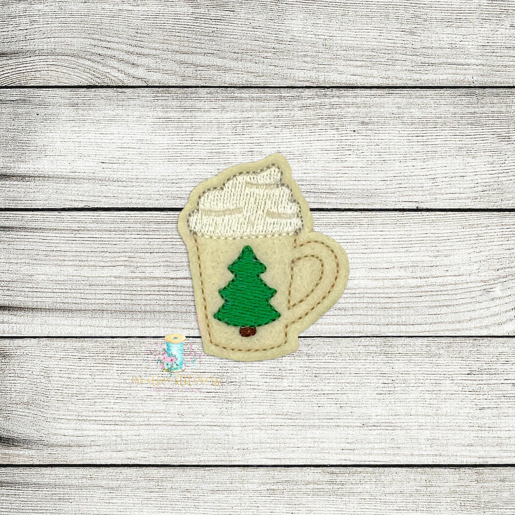 Christmas Coffee Feltie Digital Embroidery Design File