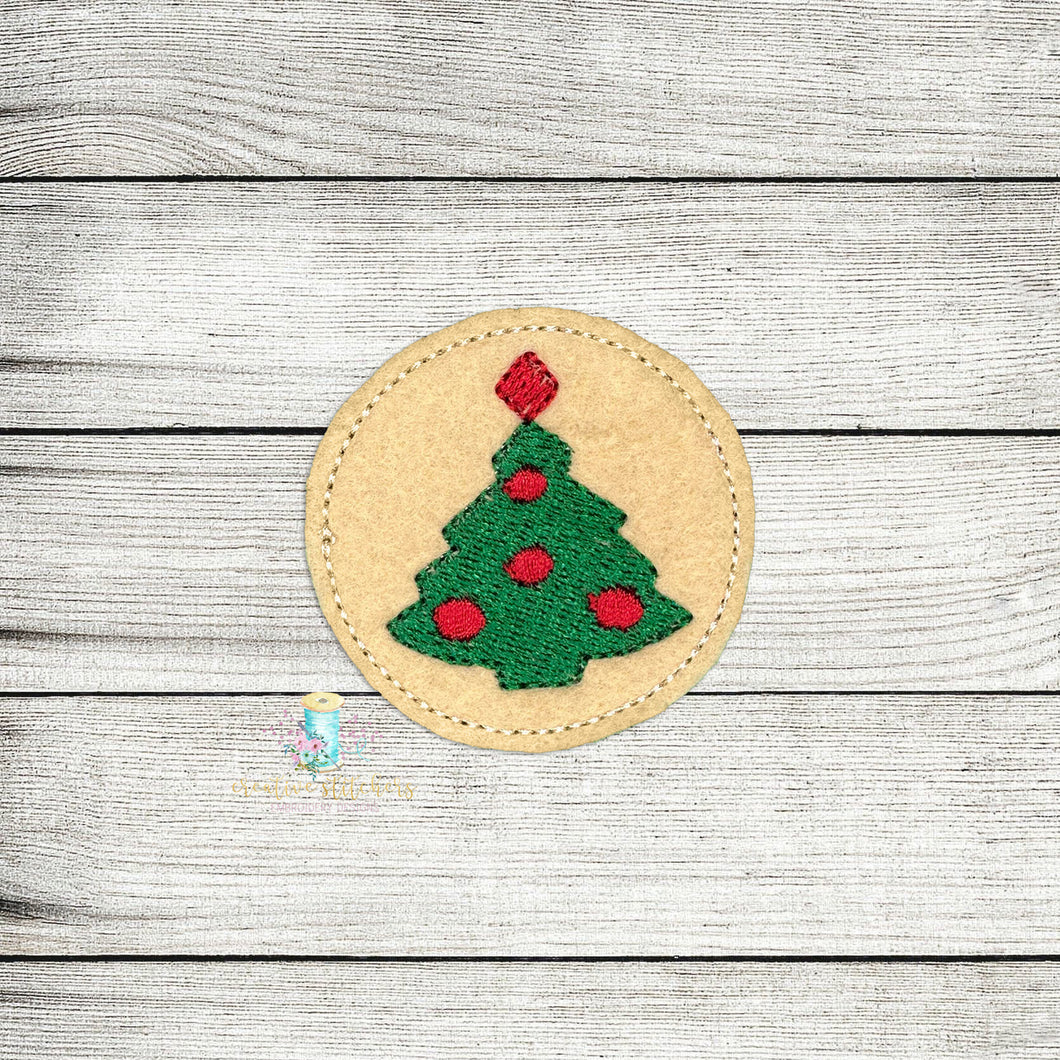 Christmas Tree Cookie Feltie Digital Embroidery Design File