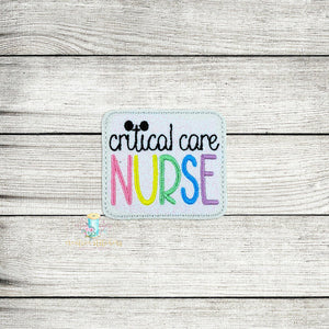 Critical Care Nurse Feltie Digital Embroidery Design File