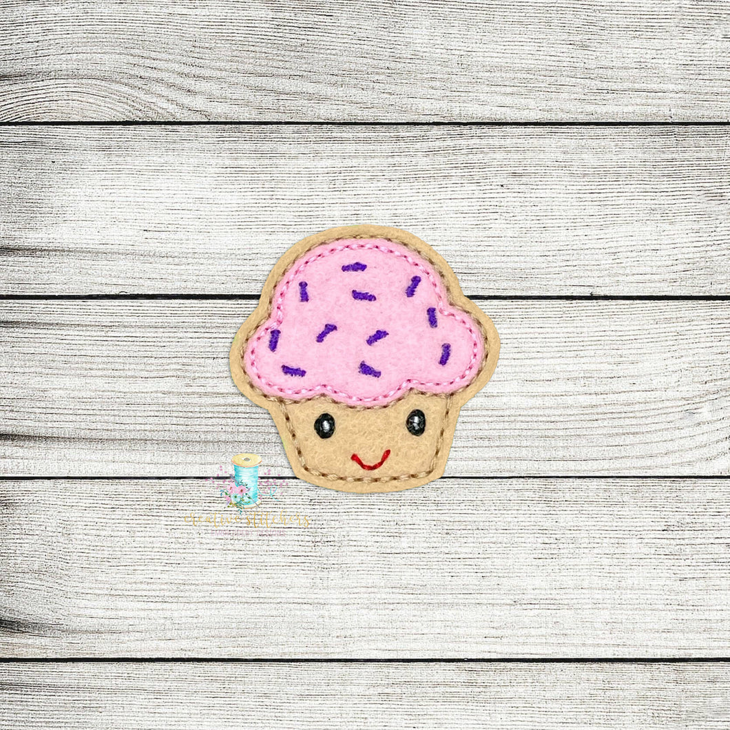 Applique Cupcake Feltie Digital Embroidery Design File