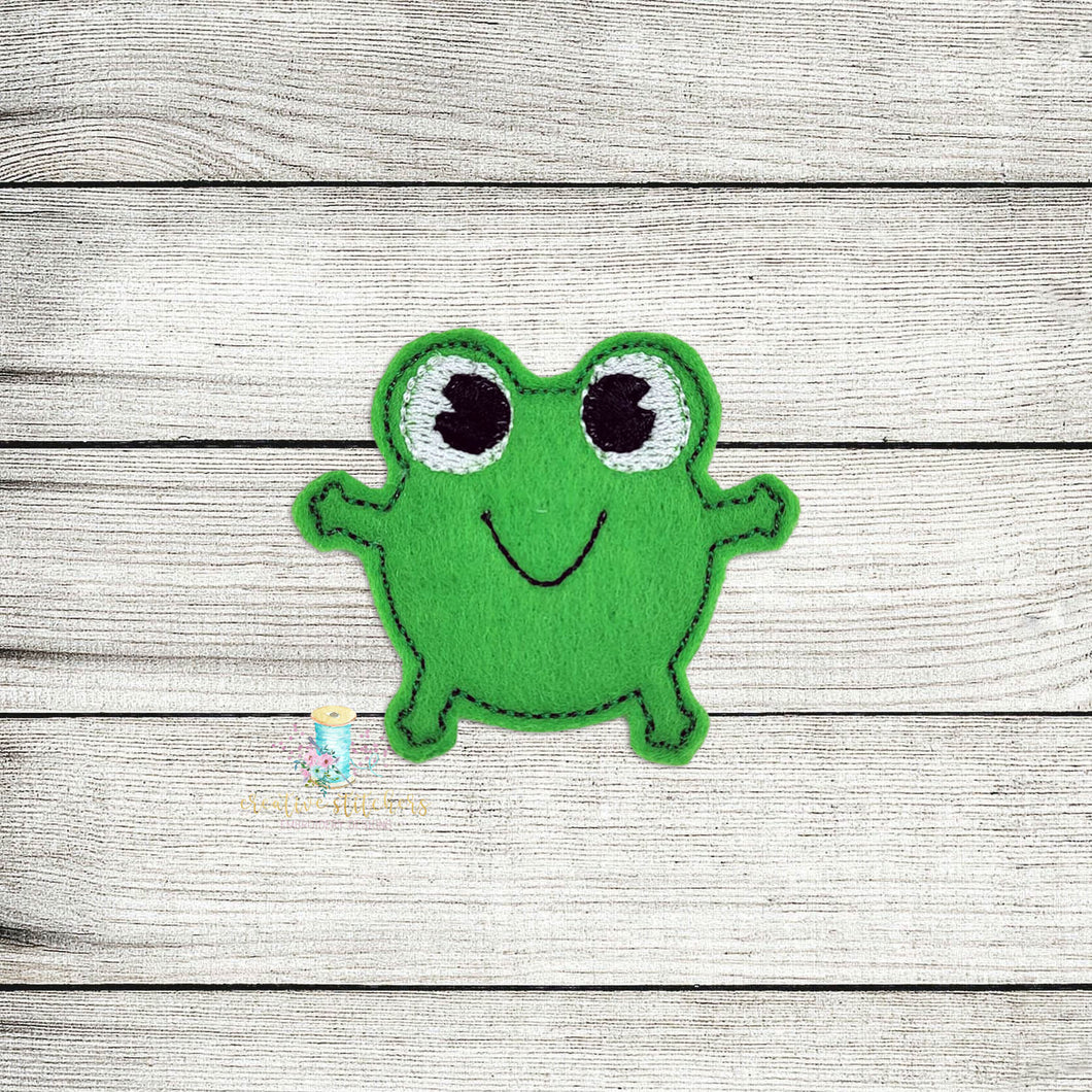 Cutie Frog Feltie Digital Embroidery Design File