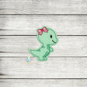 Cutie T Rex Feltie Digital Embroidery Design File