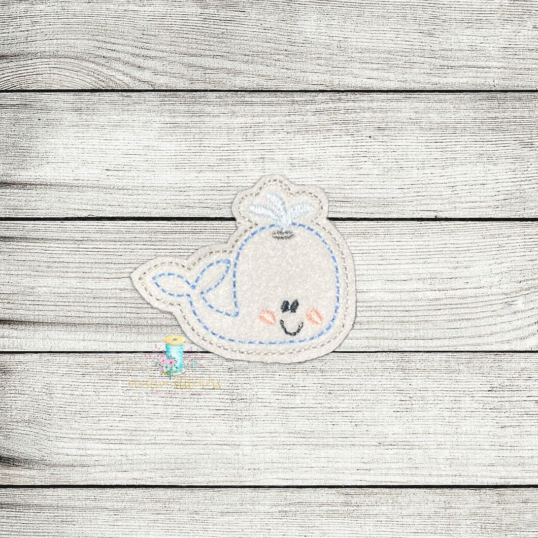 Cutie Whale Feltie Digital Embroidery Design File