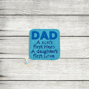 Dad Feltie Digital Embroidery Design File
