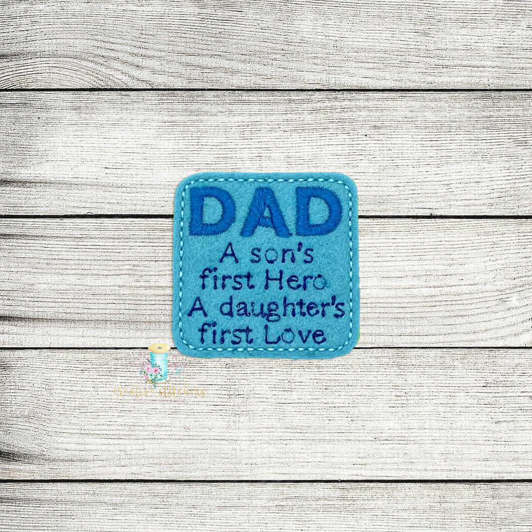 Dad Feltie Digital Embroidery Design File