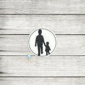 Dad and Me Feltie Digital Embroidery Design File