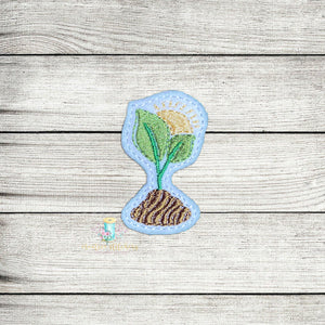 Earth Day Sprout Feltie Digital Embroidery Design File