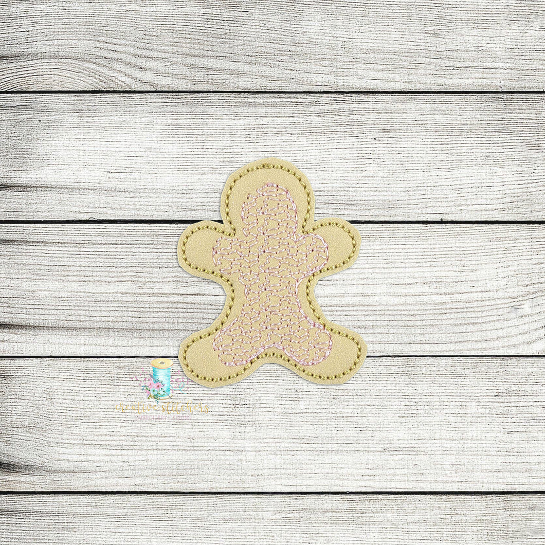 Gingerbread Man Cookie 1 Feltie Digital Embroidery Design File