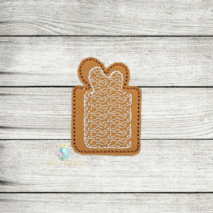 Gingerbread Present Cookie Feltie Digital Embroidery Design File