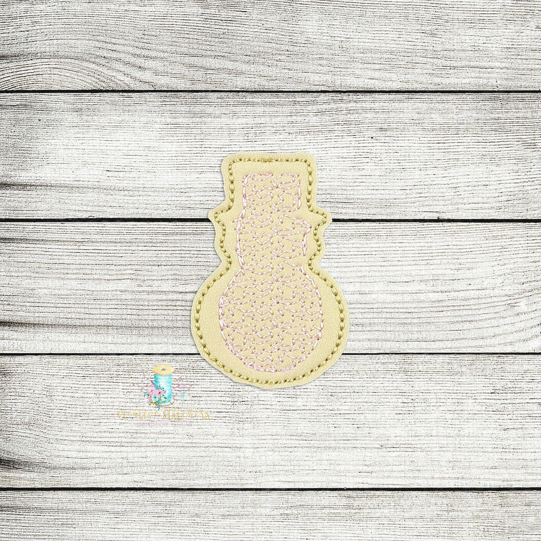 Gingerbread Snowman Cookie 1 Feltie Digital Embroidery Design File