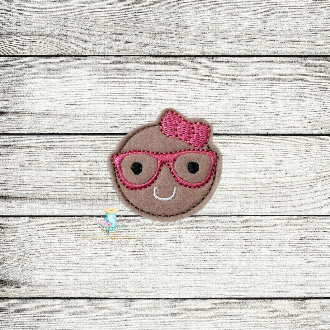 Geeky Ginger Girl Feltie Digital Embroidery Design