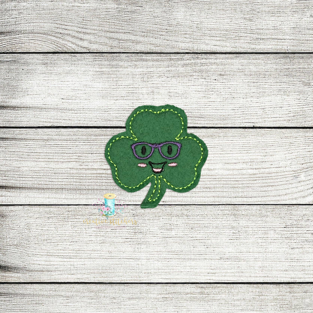 Geeky Shamrock Feltie Digital Embroidery Design File