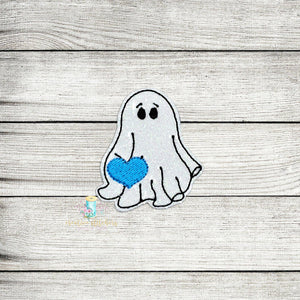 Ghost With Heart Feltie Digital Embroidery Design File