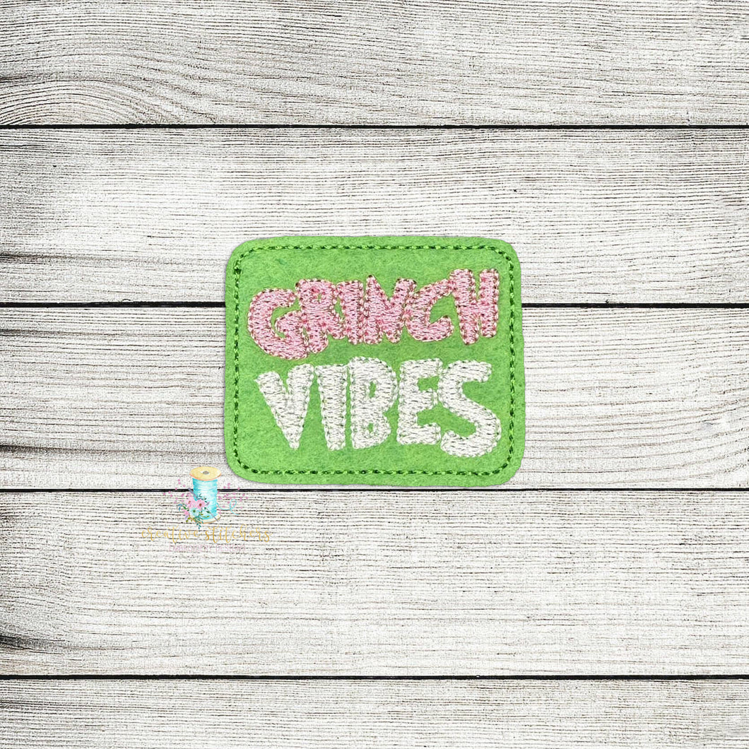 Mean One Vibes Feltie Digital Embroidery Design File