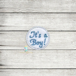 It's A Boy Feltie Digital Embroidery Design File