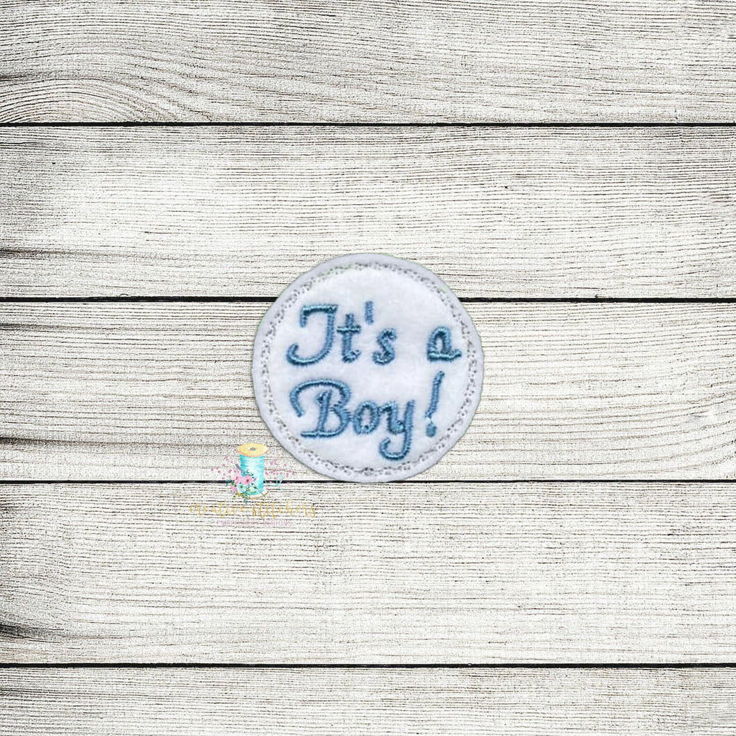 It's A Boy Feltie Digital Embroidery Design File