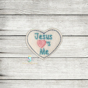 Jesus Loves Me Feltie Digital Embroidery Design File