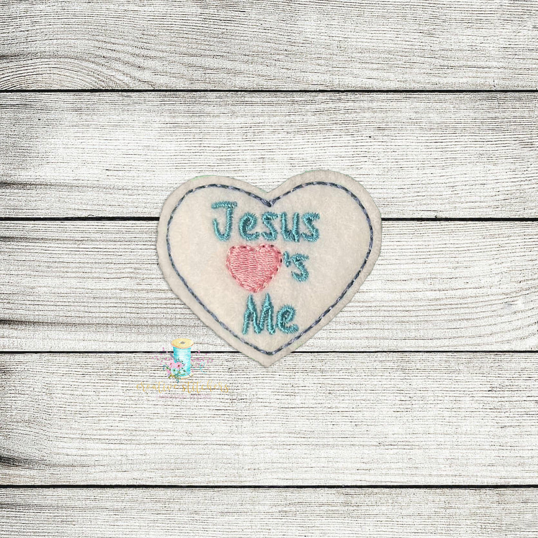 Jesus Loves Me Feltie Digital Embroidery Design File