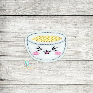 Kawaii Bowl Of Soup Feltie Digital Embroidery Design File