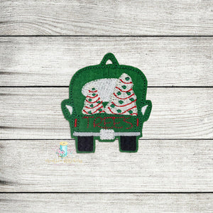 LD Christmas Tree Truck Ornament Digital Embroidery Design File