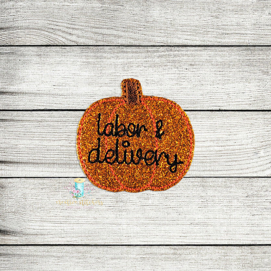 Labor and Delivery Pumpkin Feltie Digital Embroidery Design File