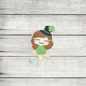 Leprechaun Girl Feltie Digital Embroidery Design File