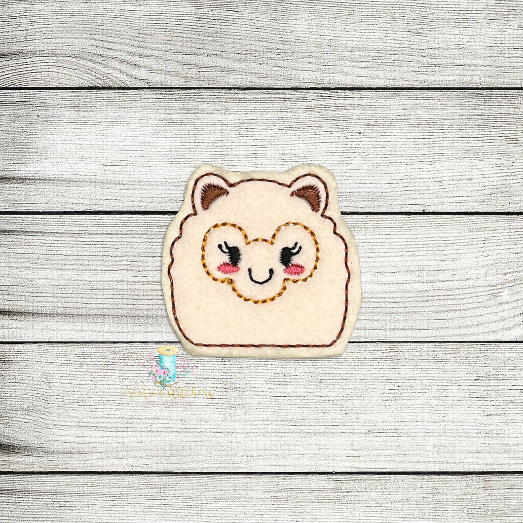 Llama Face Feltie Digital Embroidery Design File