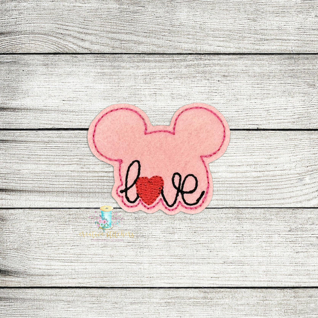 Love Mouse Feltie Digital Embroidery Design File