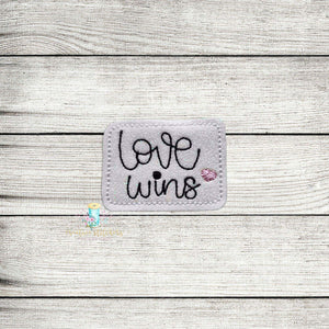 Love Wins Feltie Digital Embroidery Design File