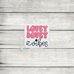 Lovey Dovey Vibes Feltie Digital Embroidery Design File