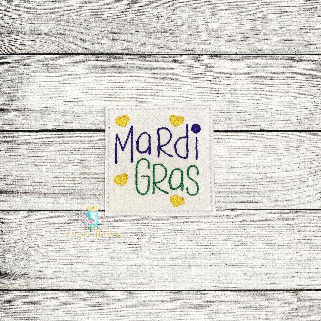 Mardi Gras Feltie Digital Embroidery Design File