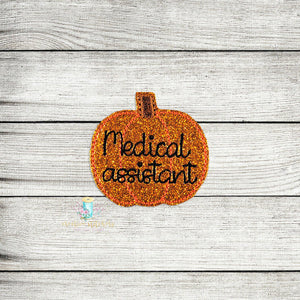 Medical Assistant Pumpkin Feltie Digital Embroidery Design File