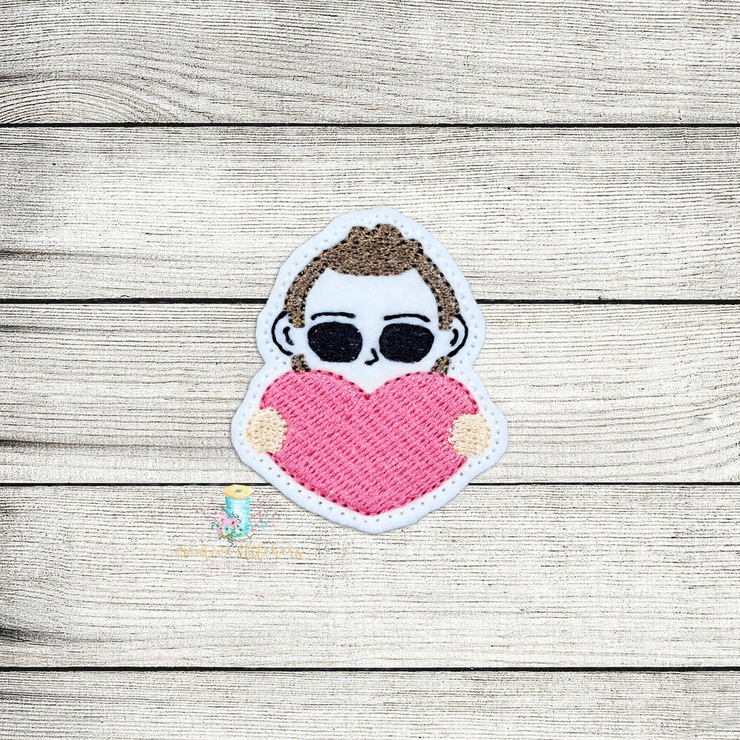 Michael Heart Feltie Digital Embroidery Design File