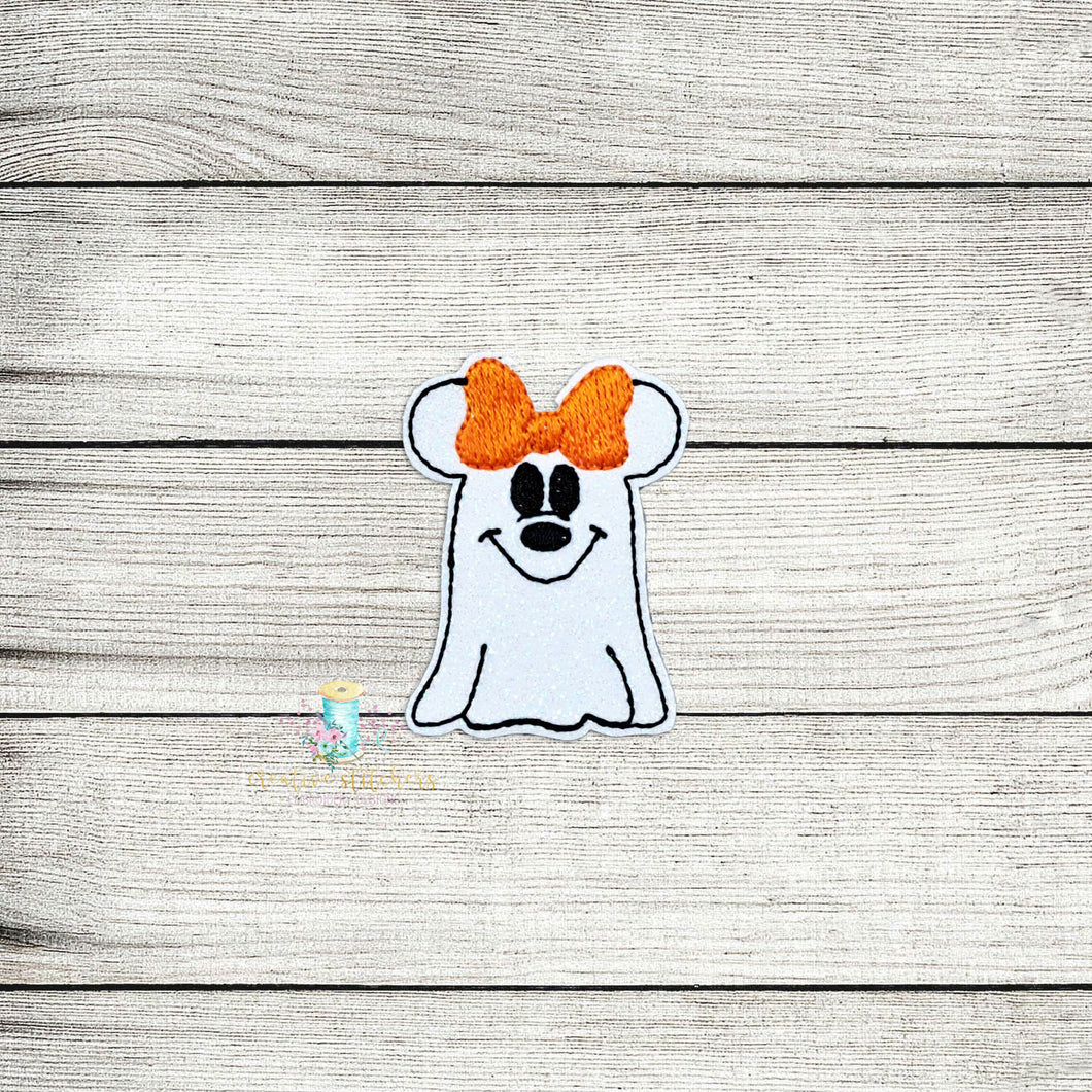 Miss Mouse Ghost Feltie Digital Embroidery Design File