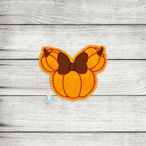 Mrs Mouse Pumpkin Feltie Digital Embroidery Design File