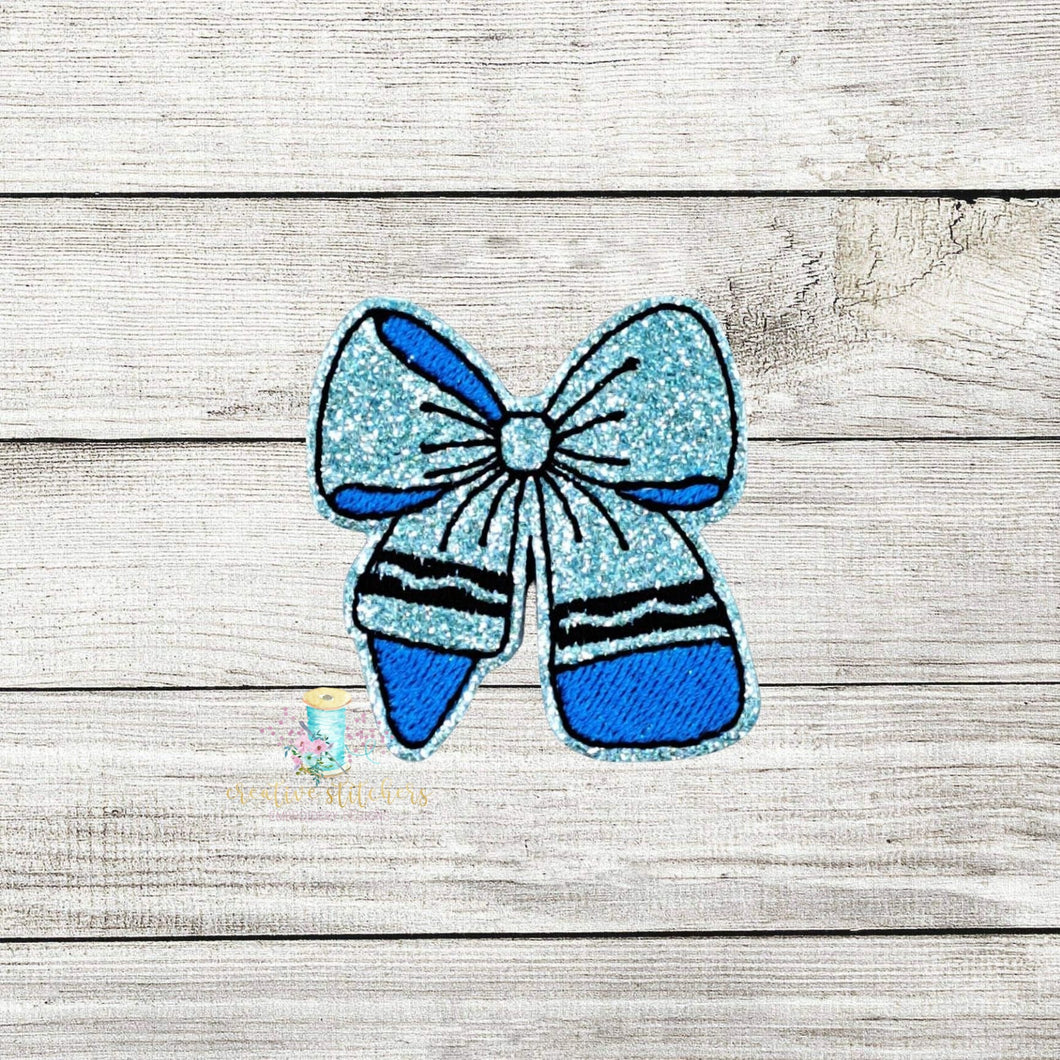 Crayon Bow Feltie Digital Embroidery Design File CP