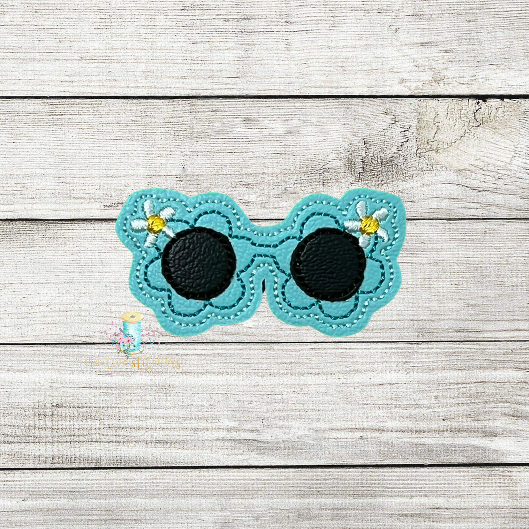 Flower Glasses Feltie Digital Embroidery Design File CP