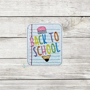 Back To School Paper Feltie Digital Embroidery Design File CP