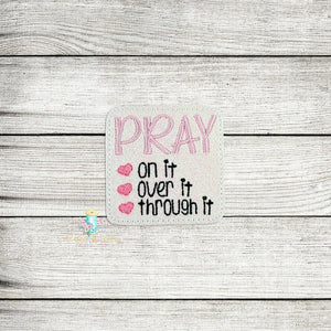 Pray Feltie Digital Embroidery Design File