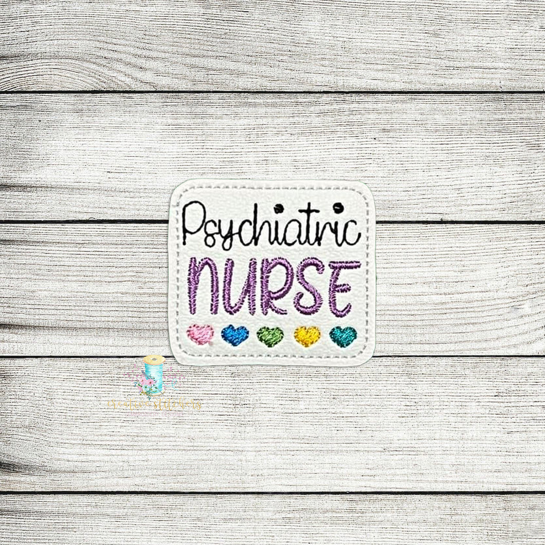 Psychiatric Nurse Feltie Digital Embroidery Design File