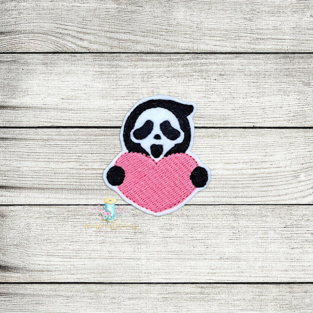 Skream Heart Feltie Digital Embroidery Design File