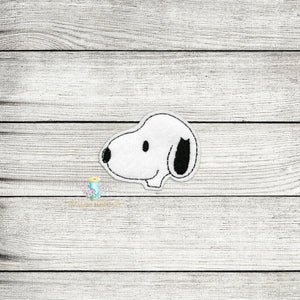 Snoppy Head Feltie Digital Embroidery Design File