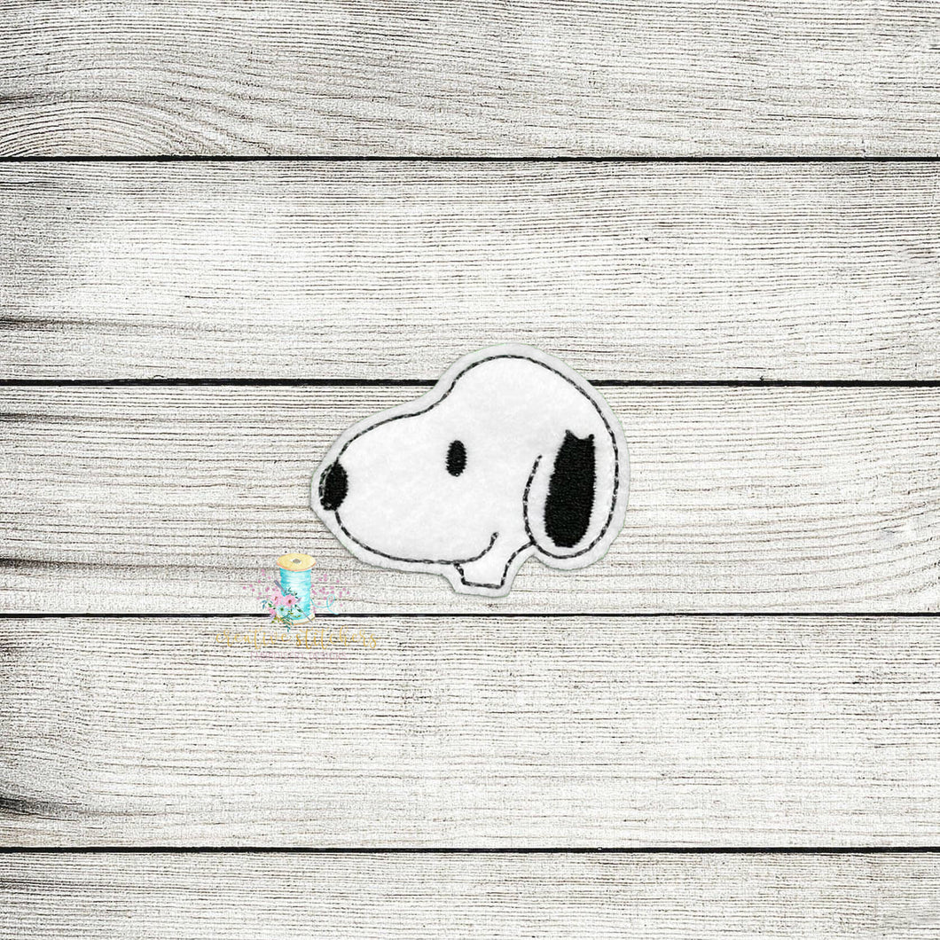Snoppy Head Feltie Digital Embroidery Design File