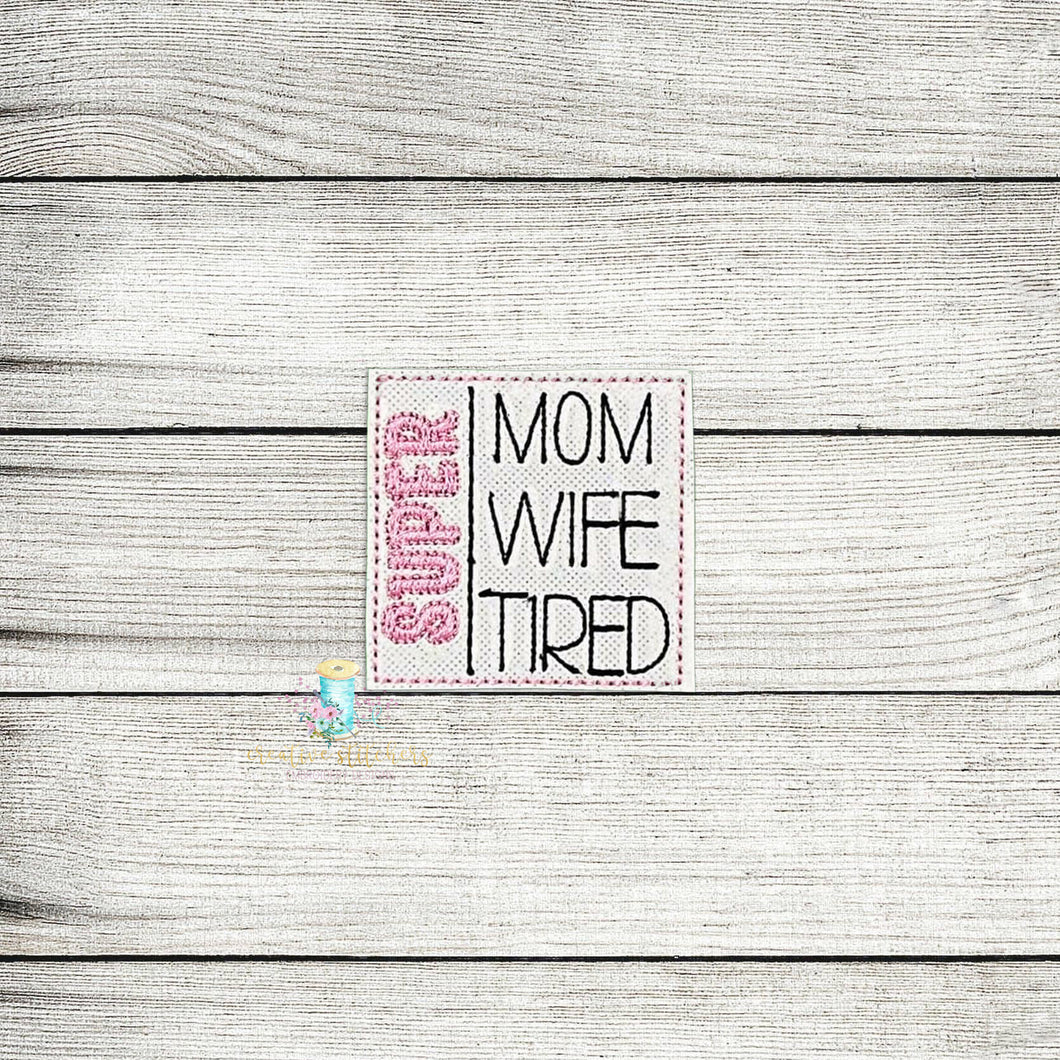 Super Mom Feltie Digital Embroidery Design File